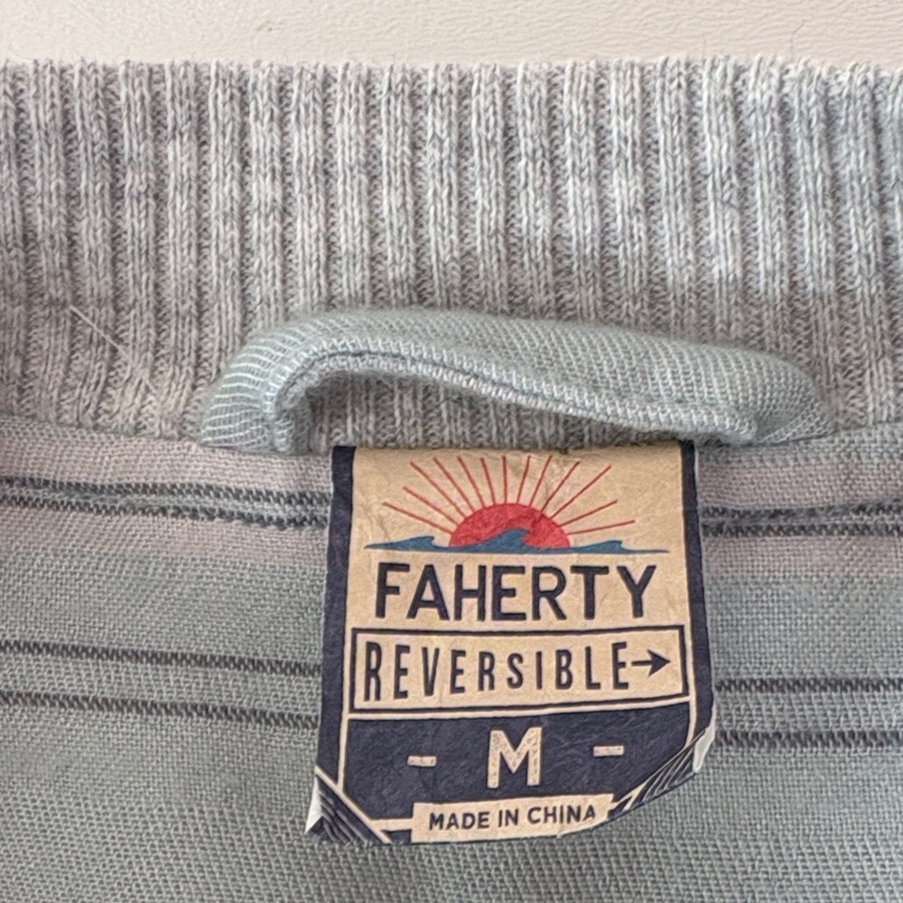 Faherty Reversible Bomber Jacket Quilted & Aztec … - image 2